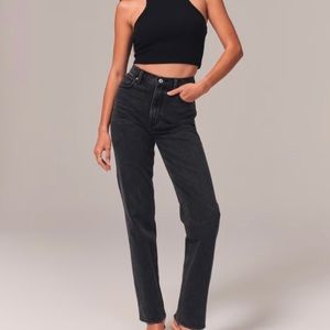 Abercrombie & Fitch 90s Ultra High Rise Straight jeans.